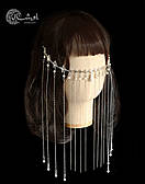 Подовжена прикраса Тіара маска на обличчя "Arabian Night" — срібляста Aushal Jewellery