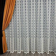 Фатинова тюль із кордовою вишивкою No161008 золото на відріз