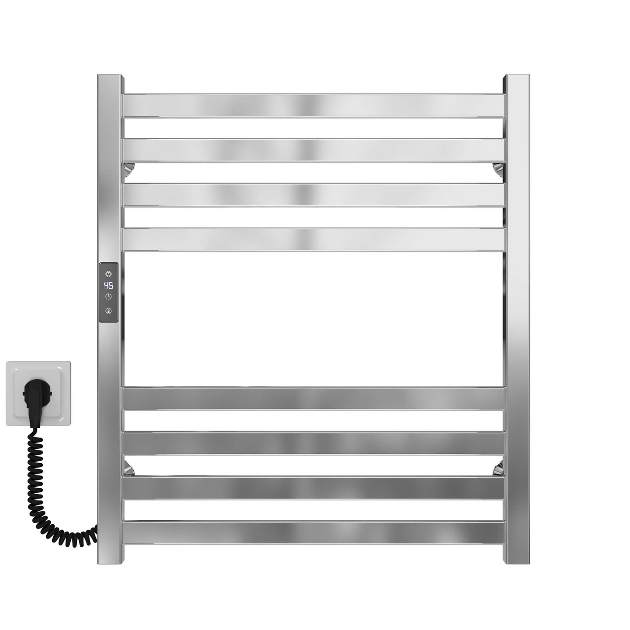 Рушникосушарка електрична Magnus П8 500х600 Deffi нержавіюча сталь (Хром, JD04, Ліве підключення), фото 1