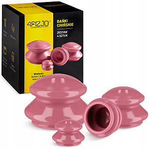 Вакуумні масажні банки 4FIZJO для тіла (кітайські/антицелюлітні банки) 4 шт 4FJ0342 Poland