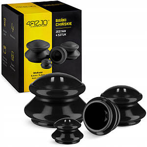 Вакуумні масажні банки 4FIZJO для тіла (китайські/антицелюлітні банки) 4 шт 4FJ0343 Poland