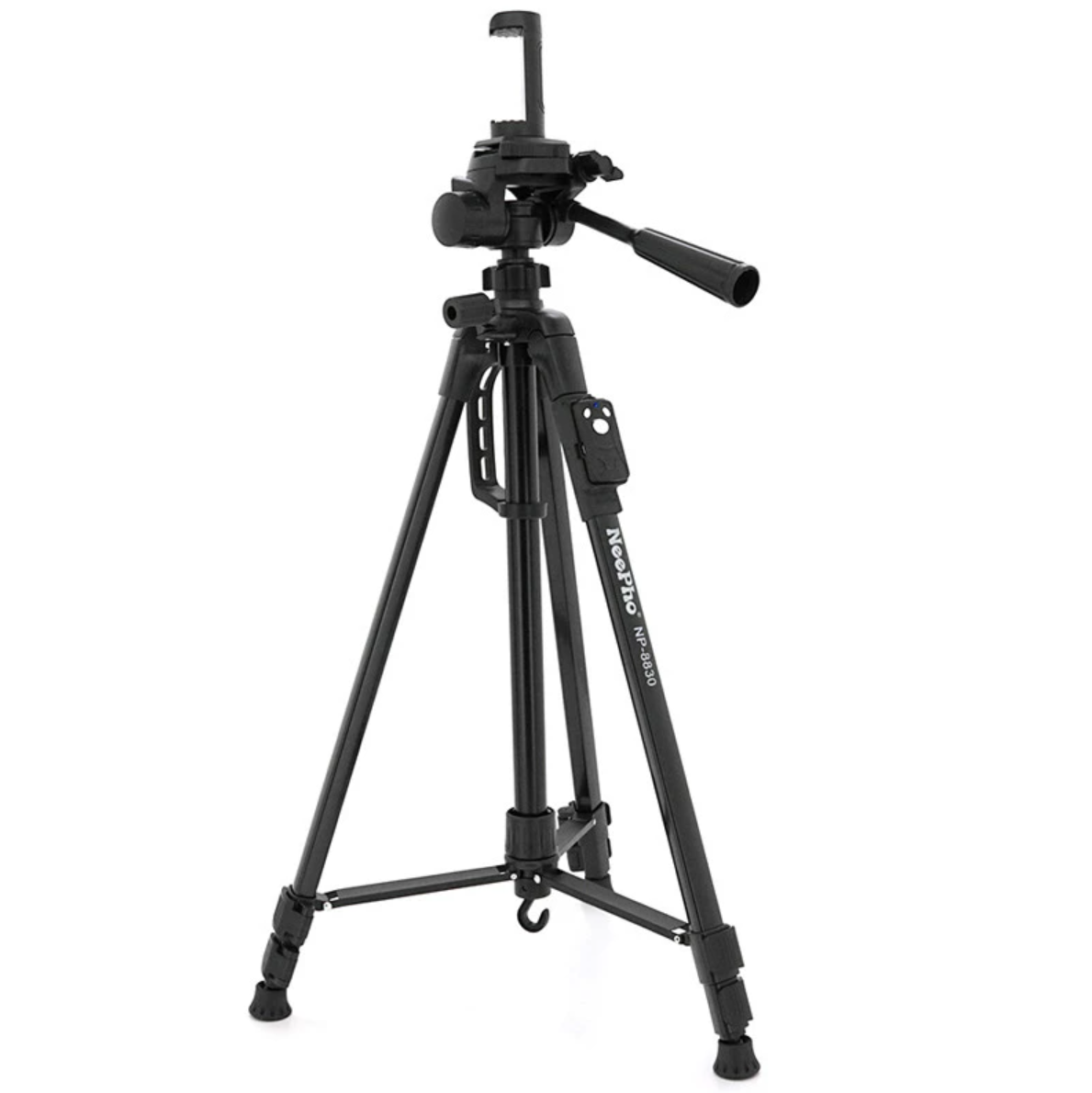Штатив для камери та телефону NeePho NP-8830, [55-155см], з пультом Bluetooth, чорний