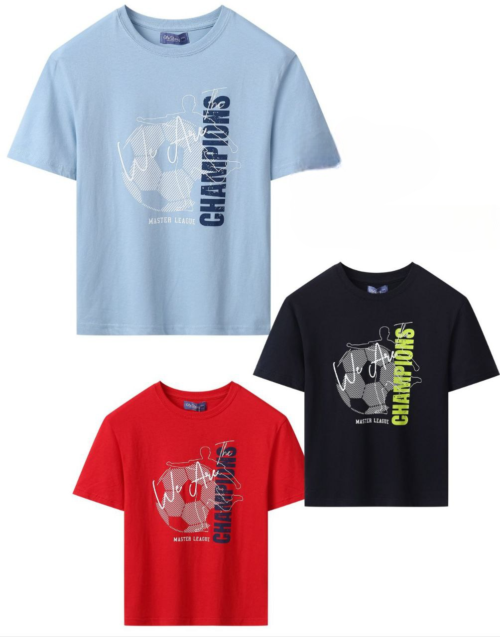 Футболка для хлопчика з написами в блакитному кольорі, фото 1