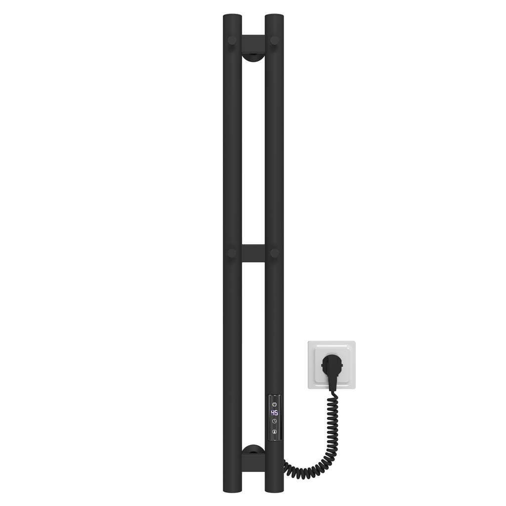 Рушникосушарка електрична Maxi П3 70х800 Deffi фарбована сталь (Чорний, JD03), фото 1