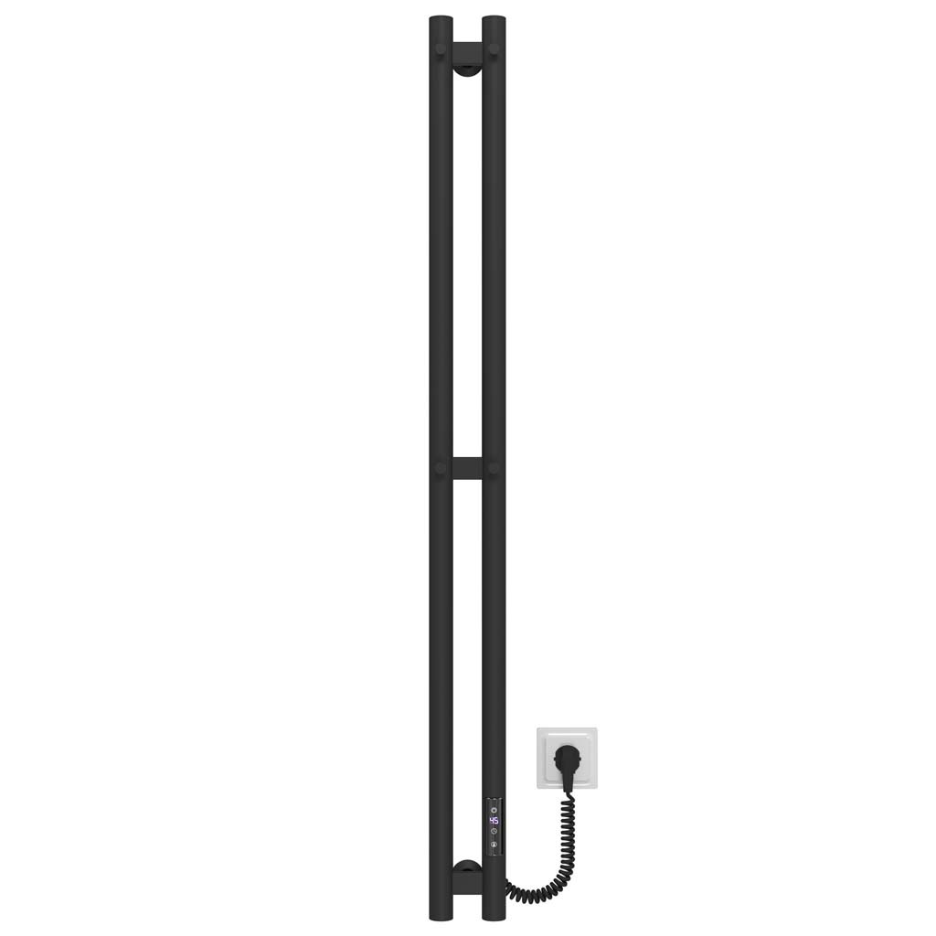 Рушникосушарка електрична Maxi П3 70х1200 Deffi фарбована сталь (Чорний, JD03), фото 1