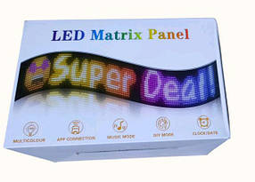 Гнучкий LED екран, кольоровий, Matrix Panel (APP, wifi, 19см. * 130см.)