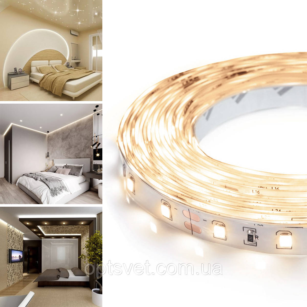 Світлодіодна стрічка 24V OEM ST-24-2835-60-NW-20-V2 нейтральний білий, негерметична, 1 м, фото 1