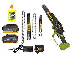 Безщіточна акумуляторна мініпила для дому Procraft PKA46 2 батареї 4А/год, 2 шини/ланцюг 15/20см, Кейс, Гарантія 3 роки