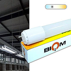 Світлодіодна лампа Biom T8-GL-1200-18W CW 6200 K G13 скло матове