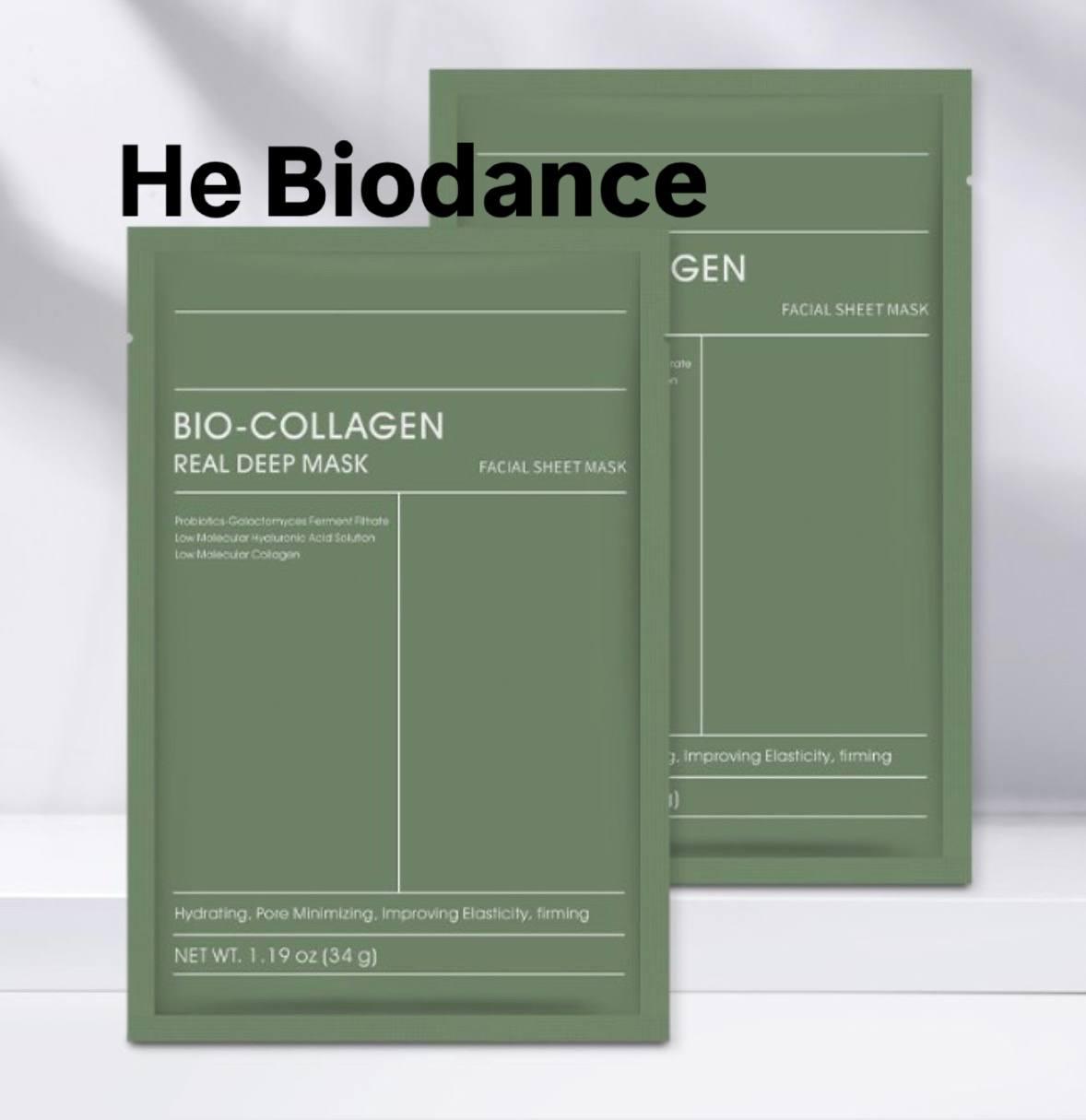 Зволожуюча та відновлююча маска для обличчя з біоколагеном Bio-Collagen Real Deep Mask, 1 шт