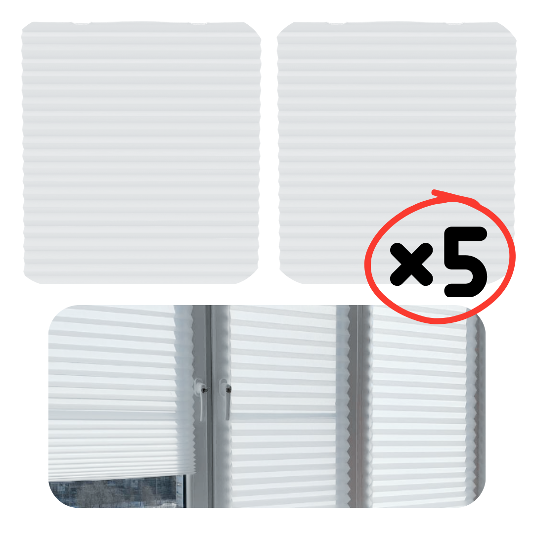 Жалюзі - пліссе IKEA SCHOTTIS Набір з 5 предметів 202.422.82 Білі, фото 1