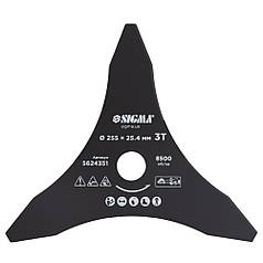 Ніж для тримера Ø255×25.4мм 3Т гострий SIGMA (5624351)