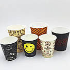 Кольоровий паперовий разовий стакан 250 мл 50 шт, фото 2