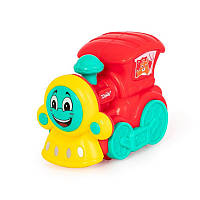 Дитяча інерційна машинка "Паровозик" червоний, безпечна розвиваюча іграшка для малюків