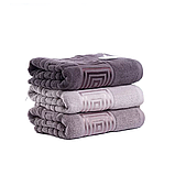 Набір махрових рушників для ванної світло сірі 2 шт., 50х90 і 70x140 Koloco, фото 4