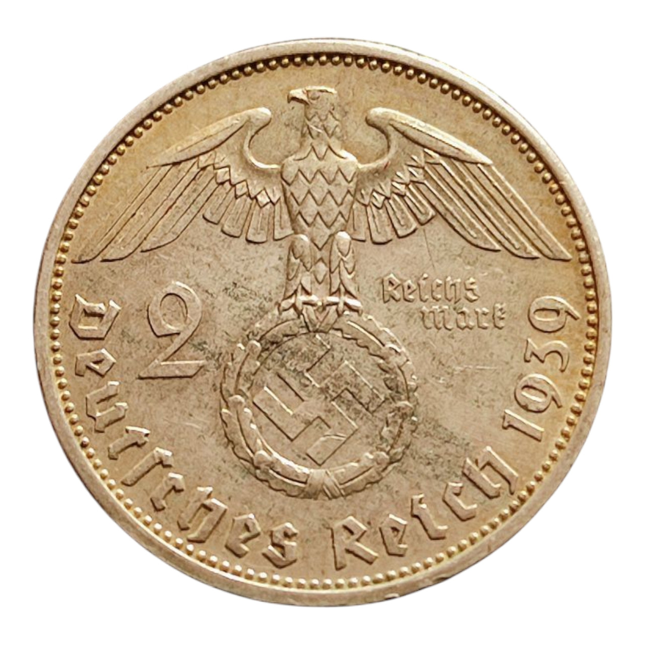 Німеччина - Третій рейх 2 рейхсмарки, 1939 Мітка монетного двору "А" - Берлін