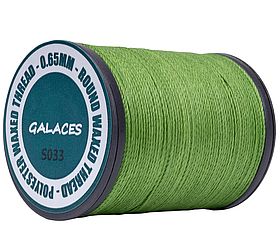 Galaces 0.65мм зелена (M133) нитка кругла вощений по шкірі