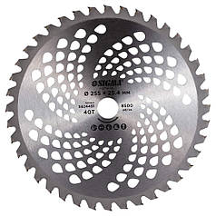 Диск для тримера з твердосплавними напайками Ø 255×25.4 мм 40Т SIGMA (5624491)