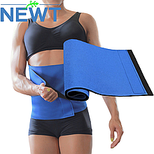 Пояс-сауна для схуднення неопреновий пояс з ефектом сауни Newt Sauna Belt довжина 100 см синій