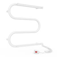 Електрична рушникосушарка Laris Зебра Змійовик 25 ЧФ3 500 х 500 з 2-ма поличками Е (підкл. справа)