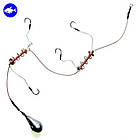 Оснащений монтаж «Гірлянда чотири гачки» (вантаж «Крапля» 20g, 30g, 35g, 45g, 60g, 80g)