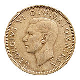 Велика Британія 1 шилінг, 1945 Англійський клейнод - лев, що стоїть на короні, фото 2