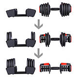 Гантелі 3в1 20 кг HMS SGR18 PRO SET, фото 9