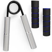 Еспандер кистьовий пружинний алюмінієвий K-Sport 68 кг - тренажер для сили хвата та фітнесу