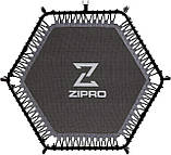 Батут для фітнесу Zipro Fitness з поручнем 4,5 фути 130 см чорний, фото 3