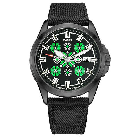Awarder Embroidery Black-Green Black Automatic 10ATM, фото 1