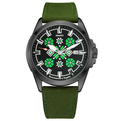 Awarder Embroidery Black-Green Green  Automatic 10ATM, фото 1