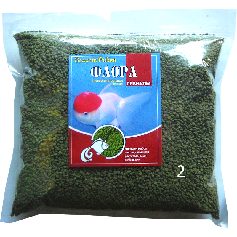 Корм Флора для травоїдних риб розмір №2 пакет 1 кг