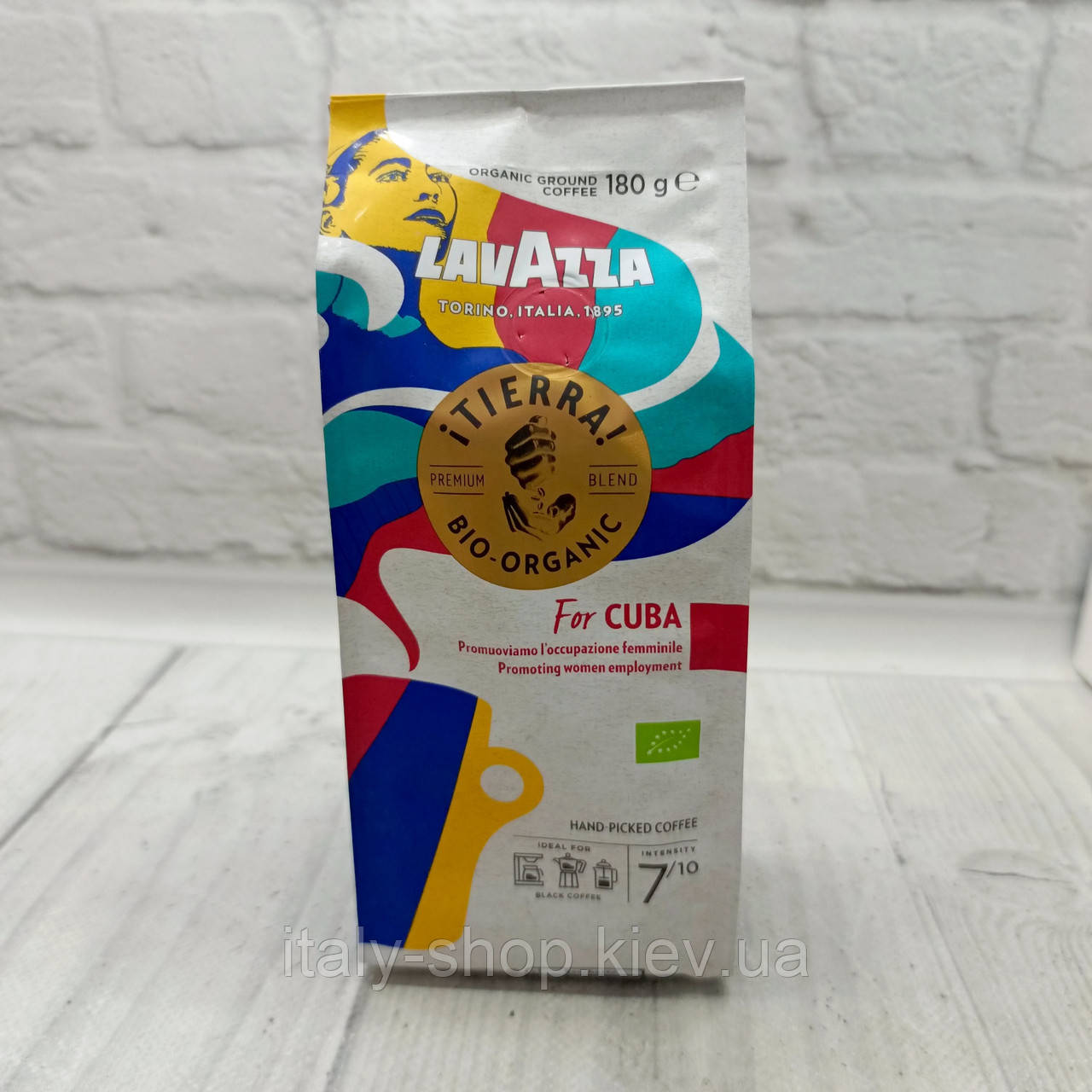 LAVAZZA ¡Tierra Bio-Organic For Cuba, мелеyна, 180 г, Італія, фото 1