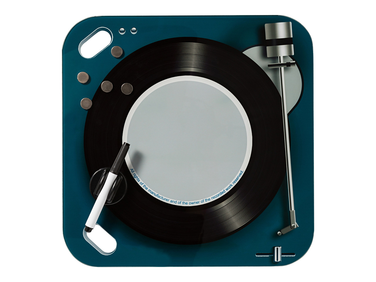 Магнітна маркерна дошка для написів скляна UNITED OFFICE 33 х 33 см табличка/картина для листів, фото 1