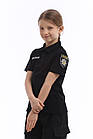 Футболка дитяча "Поліція" універсальна чорна / Костюм для дитячих фотосесій та ранків, карнавалу, фото 2