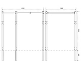 Горизонтальна драбина з турніком для підтягувань K-Sport KSOZ009 - вуличний тренажер для Street Workout, фото 4
