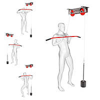 Силовий стельовий тренажер з верхньою тягою до 120 кг K-Sport KSH013