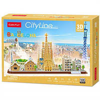 3D пазл CubicFun City Line Барселона (MC256h)