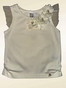 Дитяча футболка з мереживними квітами (розміри 92, 98, 110)