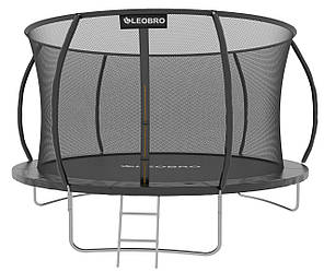 Батут із внутрішньою захисною сіткою 312 см LEOBRO Premium Pro 10FT BLACK