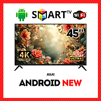 Телевізор AKAI 45" Smart DVB/T2/FullHD/USB Android 13.0 блютуз + голосове управління
