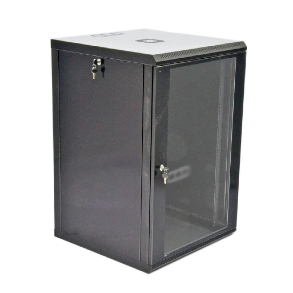 UA-MGSWL186B Шафа 19"18U, 600x600x907мм (Ш*Г*В), економ, акрилове скло, чорна