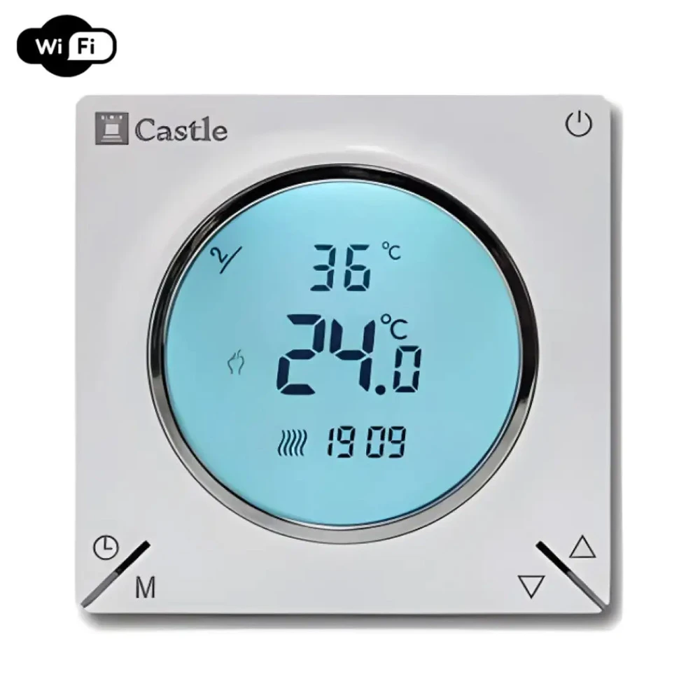 Терморегулятор програмований Castle AC829H з функцією WI-FI (Білий)