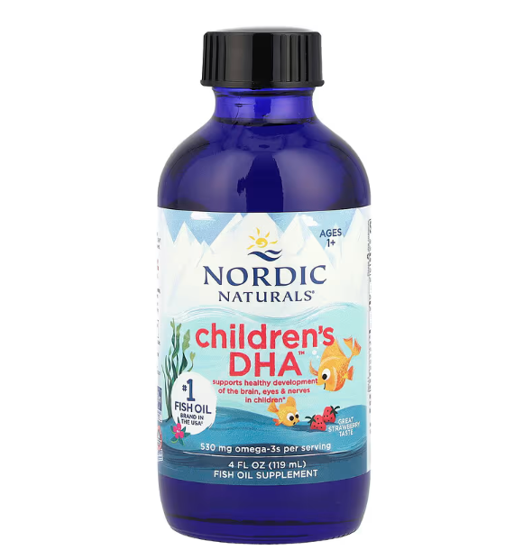 ДГК для дітей від 1 до 6 років зі смаком полуниці Nordic Naturals, 530 мг 119 мл
