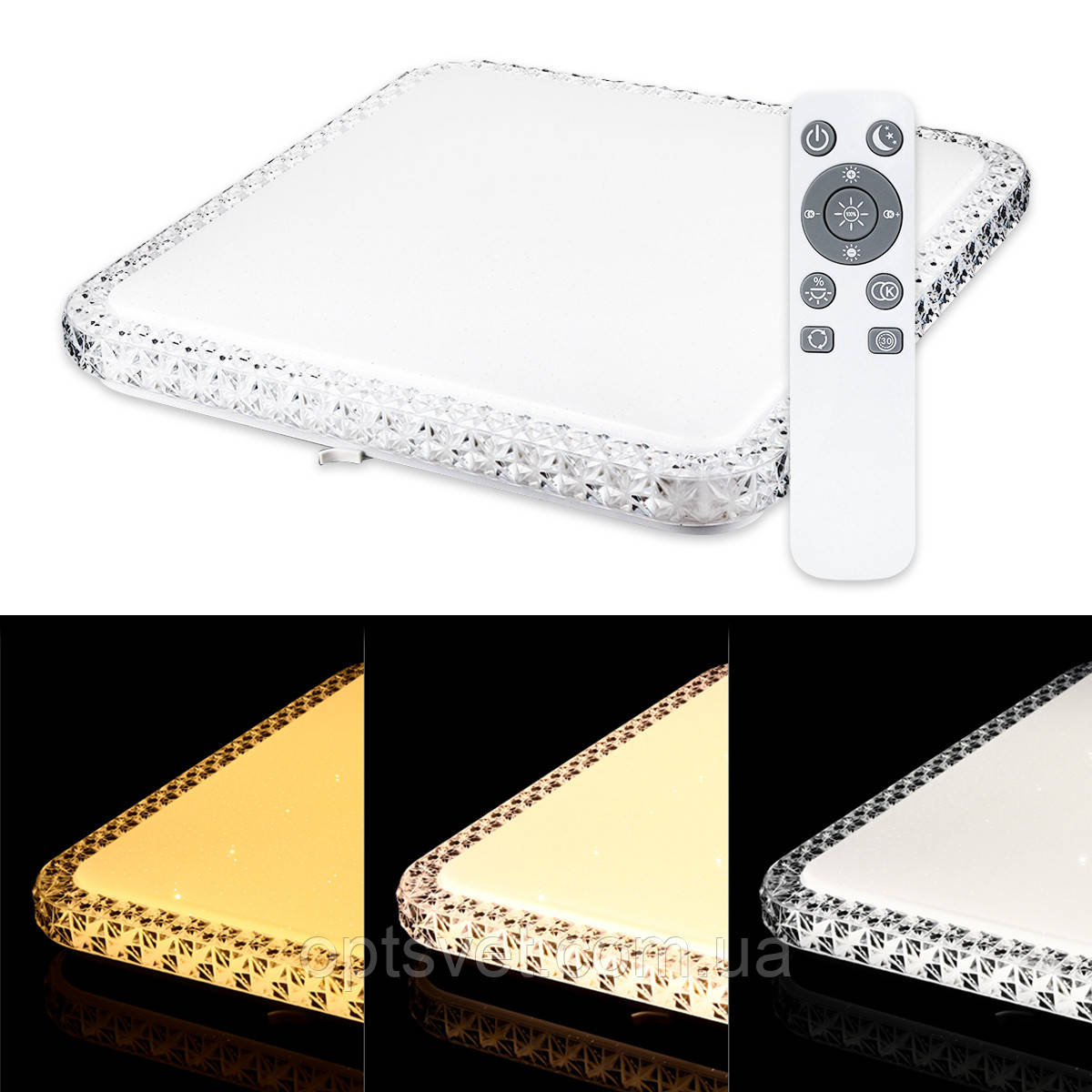 Світильник світлодіодний Biom SMART SML-S03-50/2 3000-6000K 50 Вт з д/у, фото 1