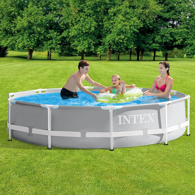 Великий каркасний басейн Intex 26700 Prism frame 305x76 см, об`єм води 4485 л