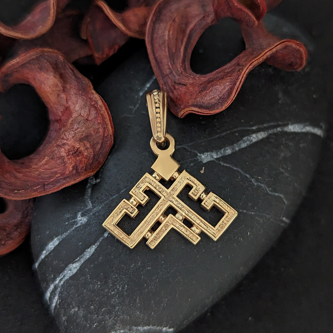 Лельник, Рожаниця – знак Лади, Небесної Матері, кулон, оберіг, талісман срібло 925