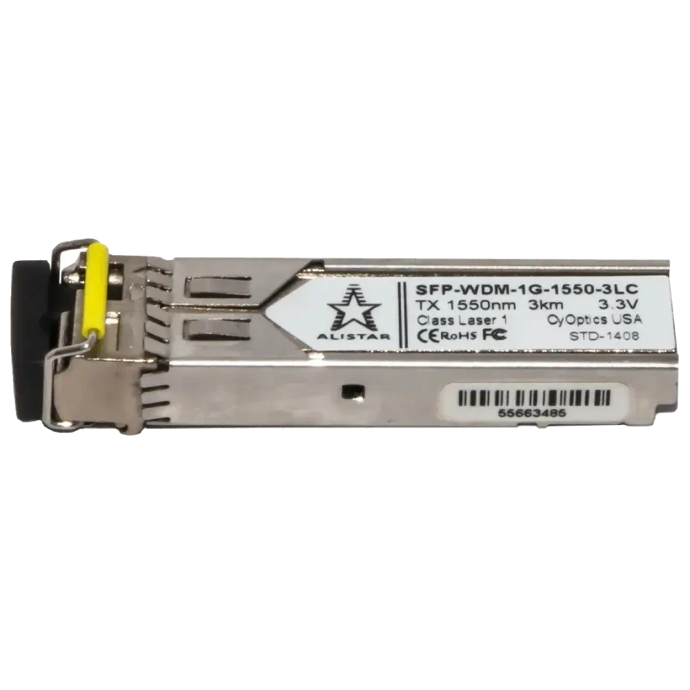 ALISTAR SFP-1G-BX-D-L03 SFP 1G 1SM WDM LC 3KM TX1550/RX1310nm DDM Модуль