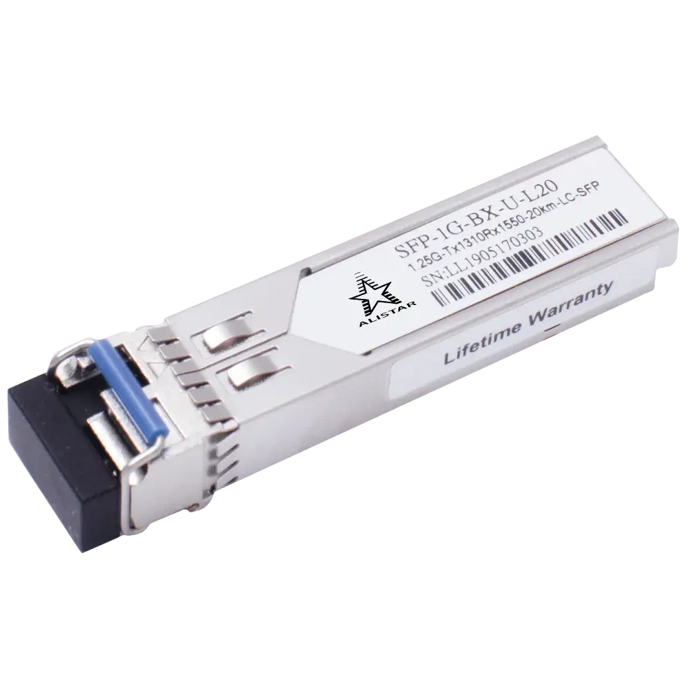 ALISTAR SFP-1G-BX-U-L20 SFP 1G 1SM WDM LC 20KM TX1310/RX1550nm DDM Модуль