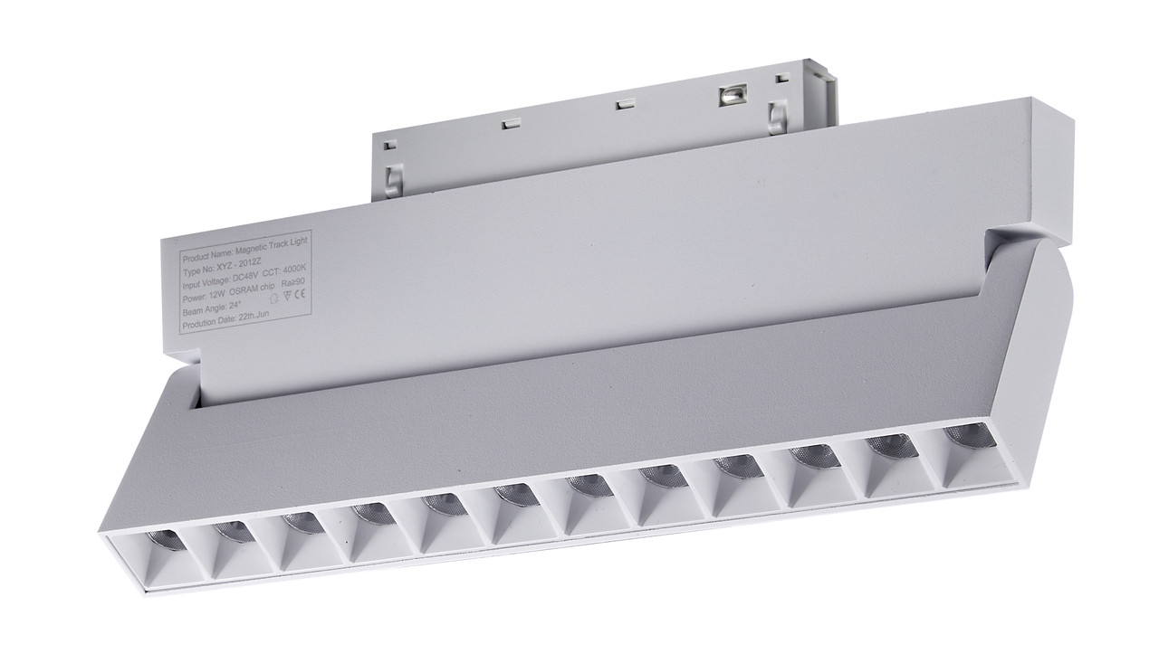 Магнітний трековий світильник поворотний білий OLEDIM OL218 12W 4000k
